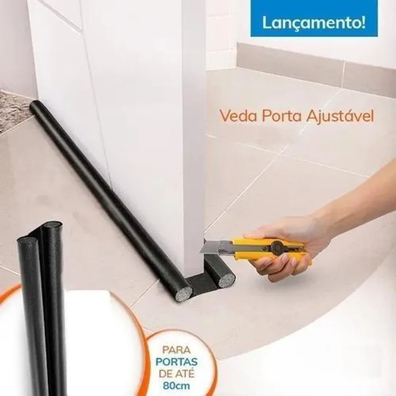 3x Kit 2 Protetores De Porta Veda A Entrada De Poeira Ajusta