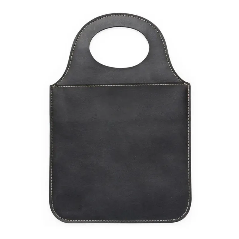 Lixocar De Couro Para Carro Lixeira Vans Caminhão Cor Preto
