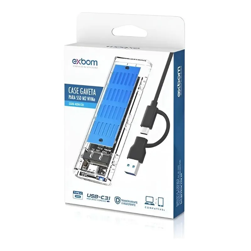Exbom Cghd-m2vn720 Case Externo Para Ssd M2 Nvme 10 Gbps Typ