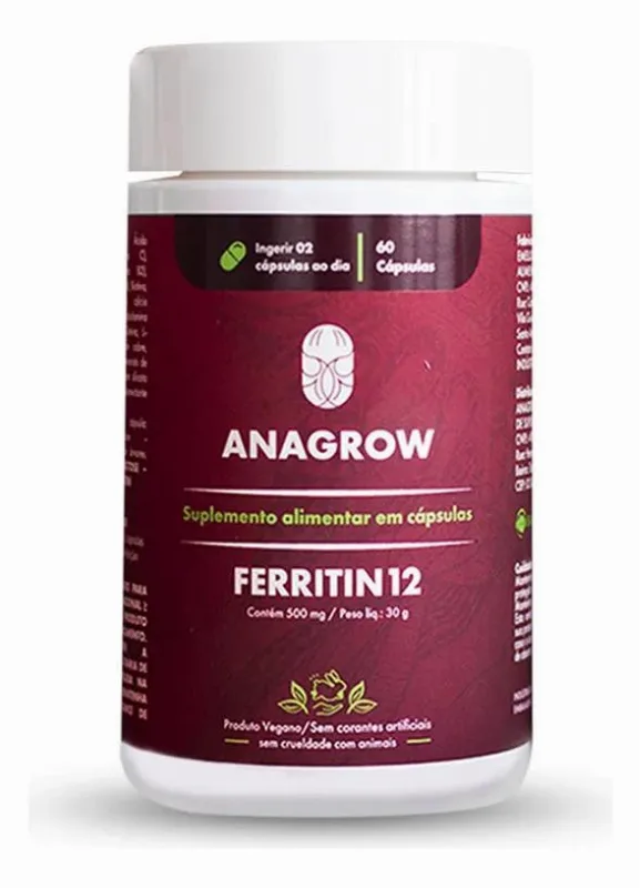 2x Vitamina Para Queda De Cabelo Ferritin12 - 60 Cápsulas Se