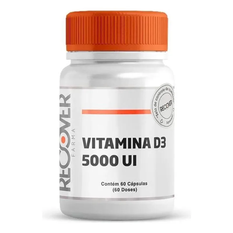 2x Vitamina D3 5000 Ui - 60 Cápsulas (60 Doses) Sabor Natura