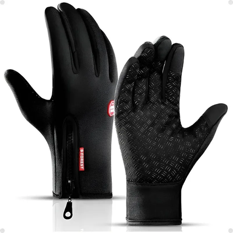 Luva Moto Impermeável Térmica Touch Frio - Prot - Preto Nico