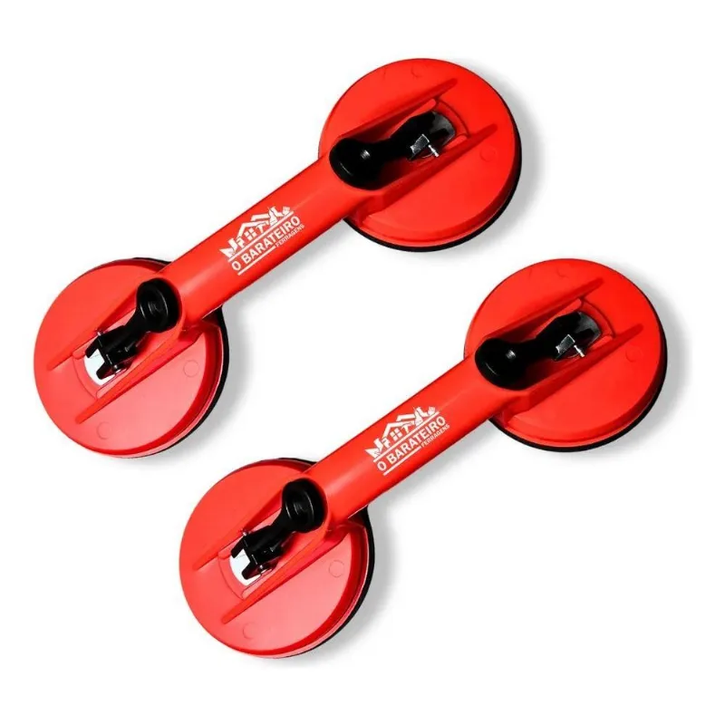 5x Kit 2 Ventosa Dupla Aguenta 80kg Cada Para Piso Liso, Por
