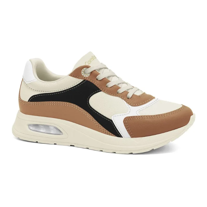 Tênis Bolha de Ar Cooconut/Caramelo Comfortflex 2648304-1 38