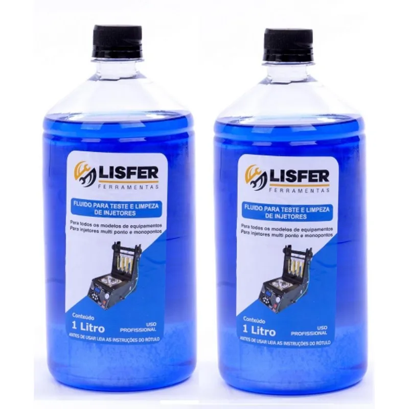 Kit 2 Fluídos De 1 Litro Limpeza De Bicos Injetores - Lisfer