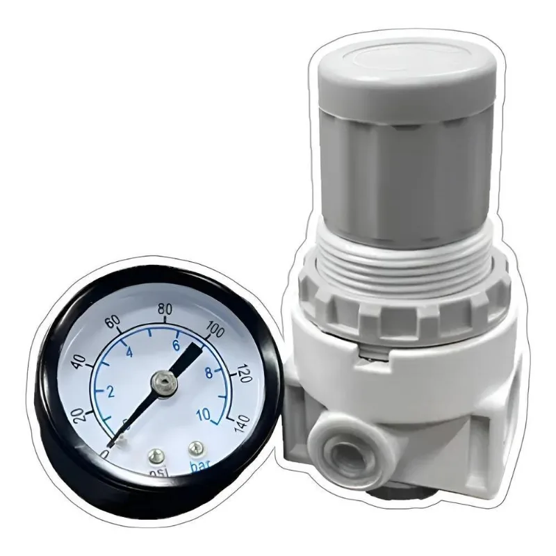 Regulador De Pressão Com Manômetro Embutido Rosca 1/4 Ar2000