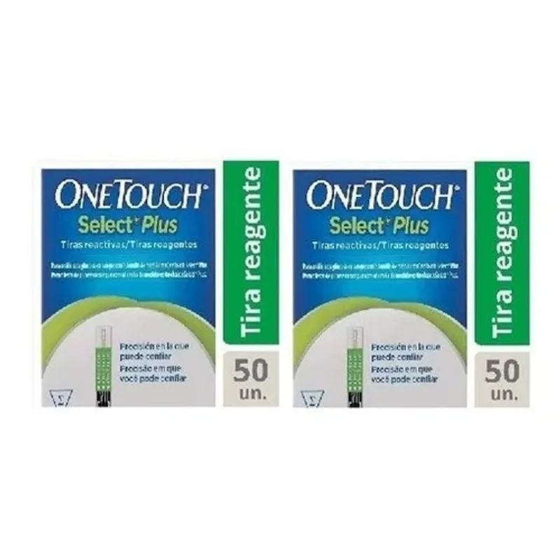 Kit 2 Caixas Tiras Onetouch Select Plus 50 Un Cor Sem Cor
