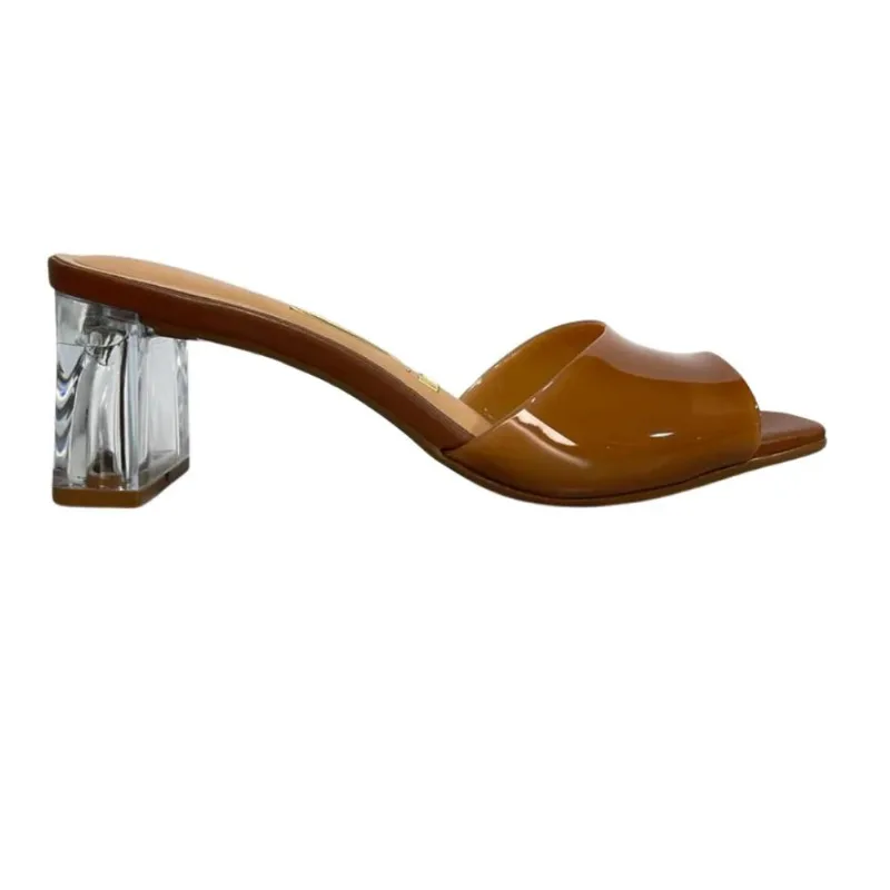 Tamanco Vizzano Salto Cristal Ref 6430.327.23400 Marrom 34