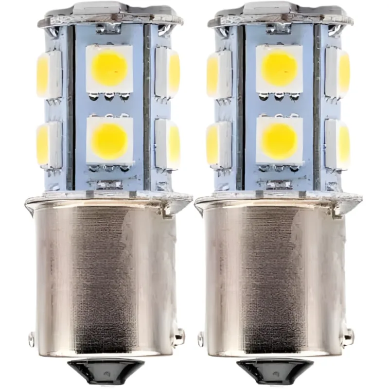 Par Lampada Led 1141 5050 Smd 1 Polo 12v 6000k 13 Leds Ba15s Branco-frio Tarponn