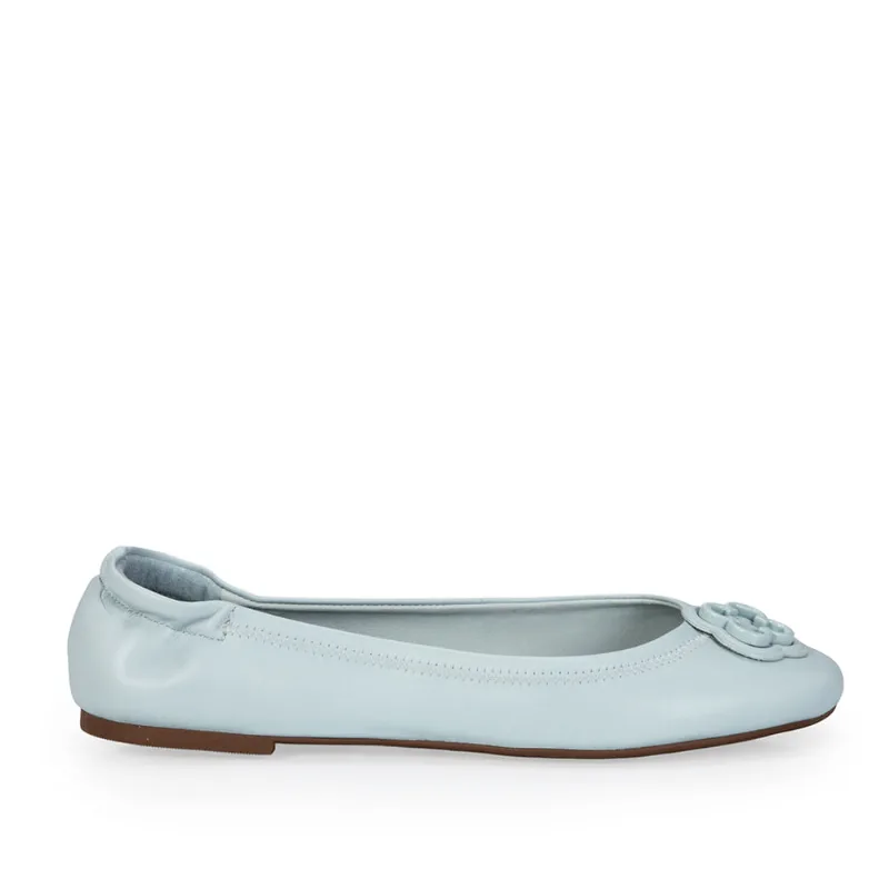 Sapatilha Catherine Ballerina Couro Azul Turmalina 35