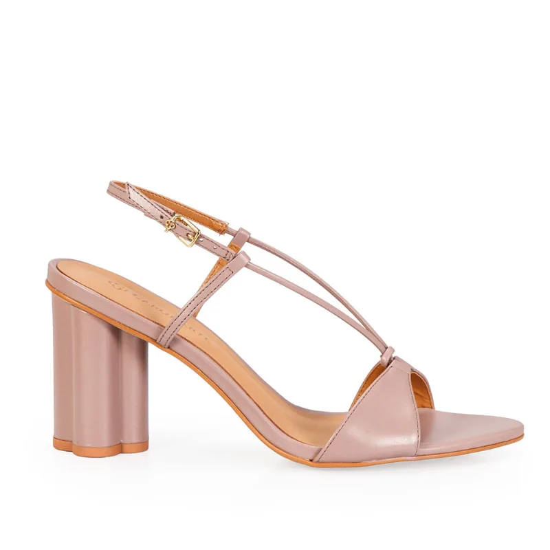 Sandália Couro Rosa Mocha 34 - CAPODARTE