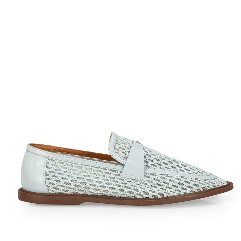 Loafer Mocassim Tramado Azul Turmalina 39