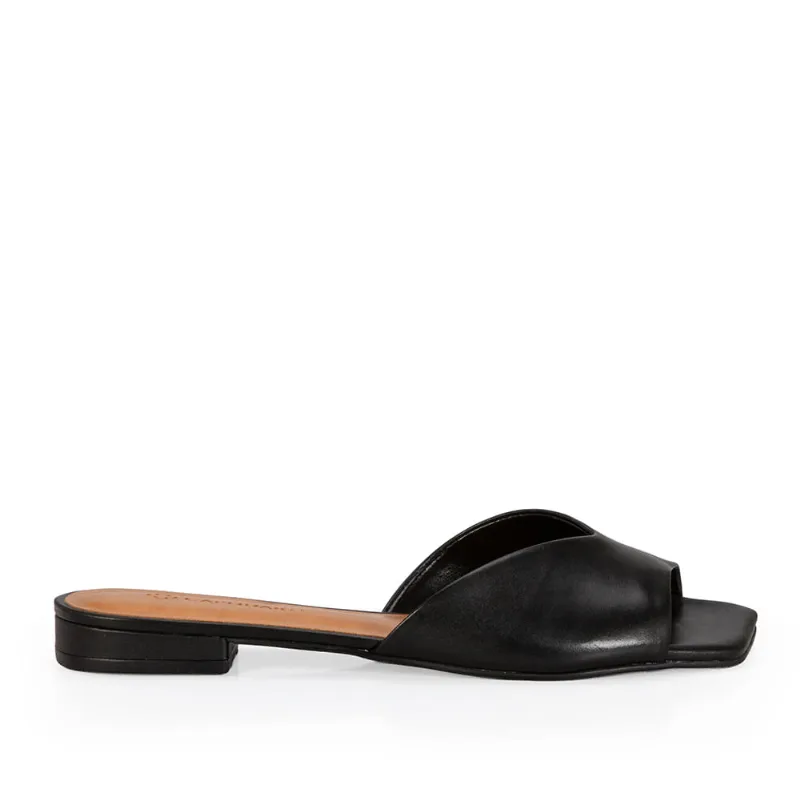 Mule Couro Preta 40
