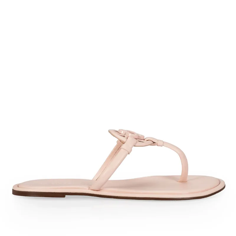 Chinelo Rasteiro Couro Rosa Peônia 35 - CAPODARTE