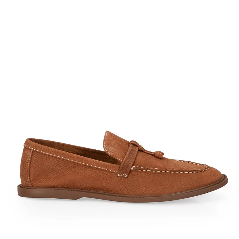 Loafer Mocassim Couro Marrom Mogno 39
