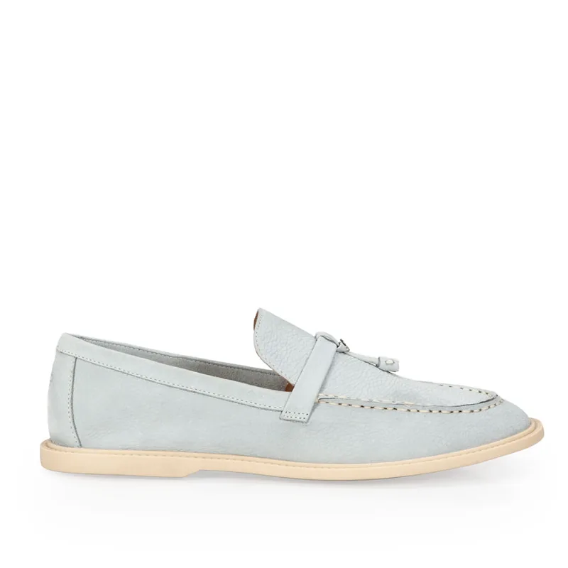 Loafer Mocassim Couro Azul Turmalina 34