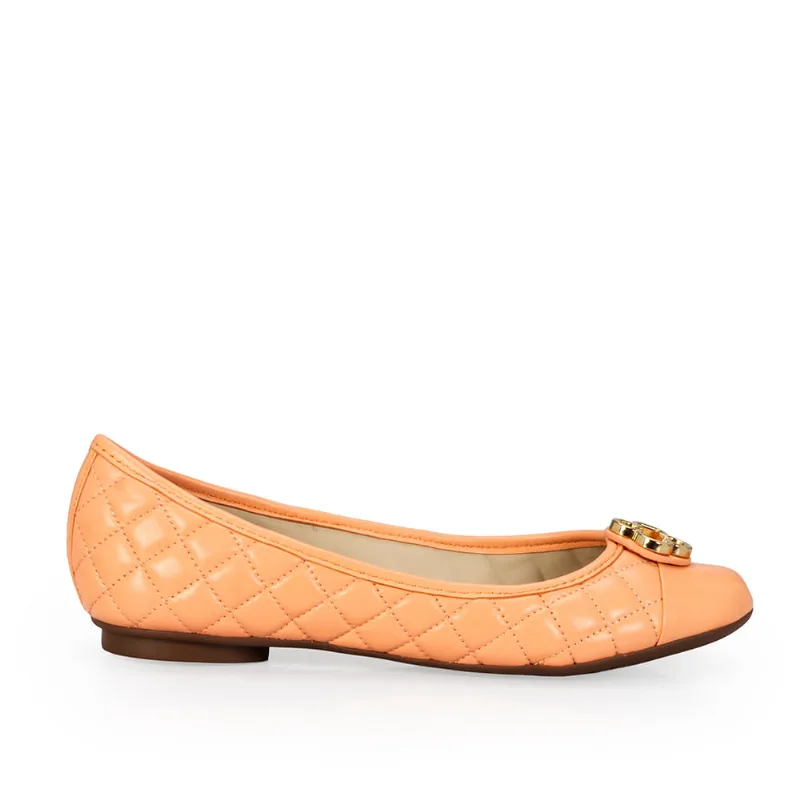 Sapatilha Catherine Couro Matelassê Coral 40