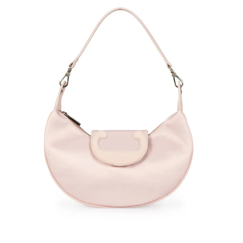 Bolsa Baguete Rosa Peônia Cetim