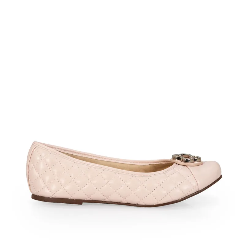 Sapatilha Infantil Couro Rosa Peônia 28