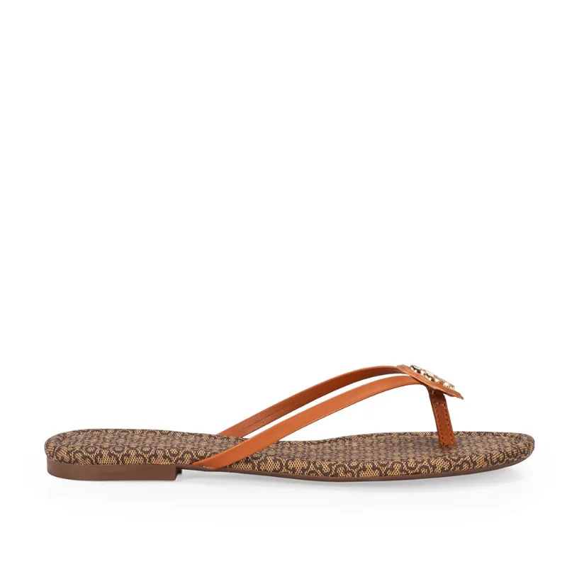 Chinelo Rasteiro Caramelo Monograma 35