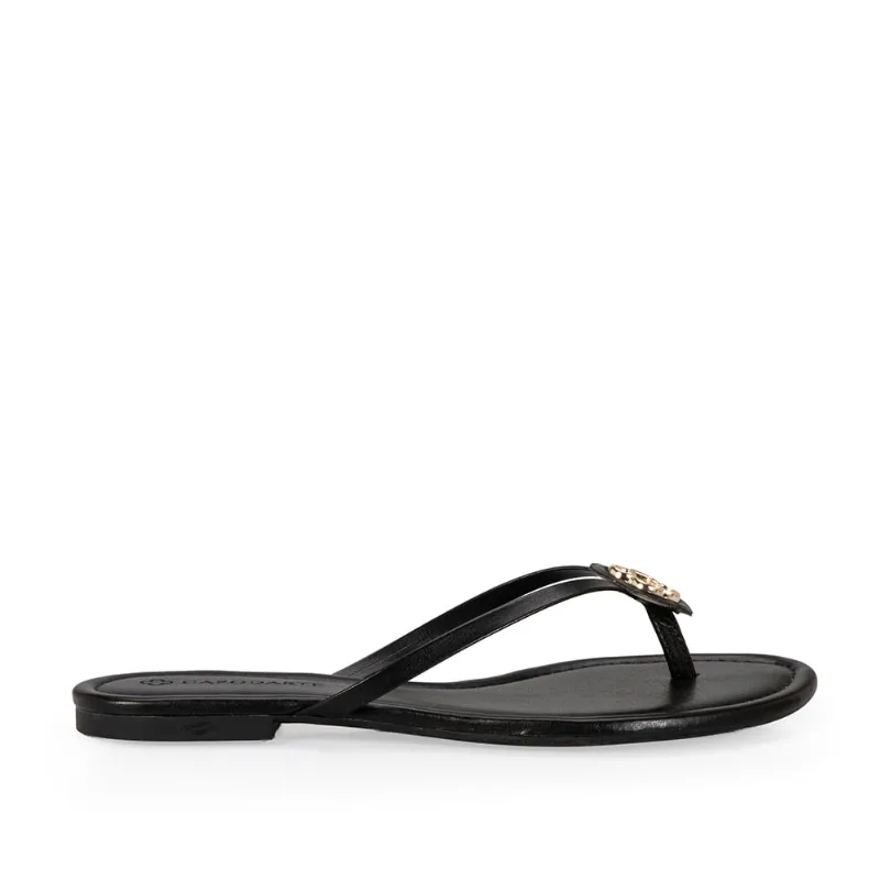 Chinelo Rasteiro Preto 36