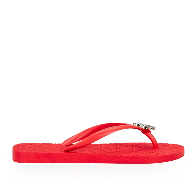 Chinelo De Dedo Monograma Vermelho Papoula 37.38