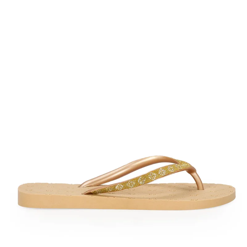 Chinelo De Dedo Monograma Dourado 39.40