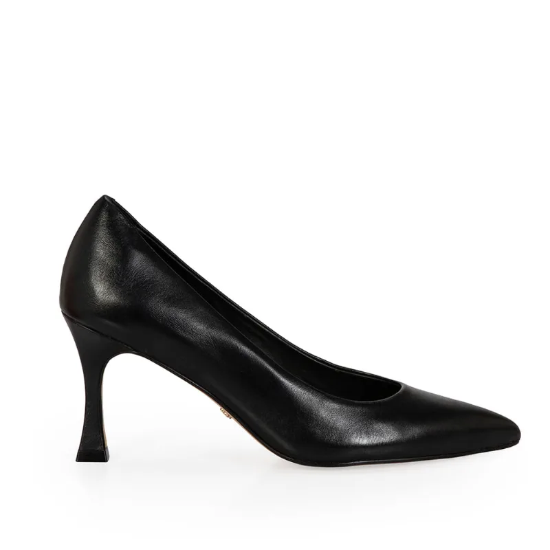 Scarpin Salto Alto Couro Preto 35