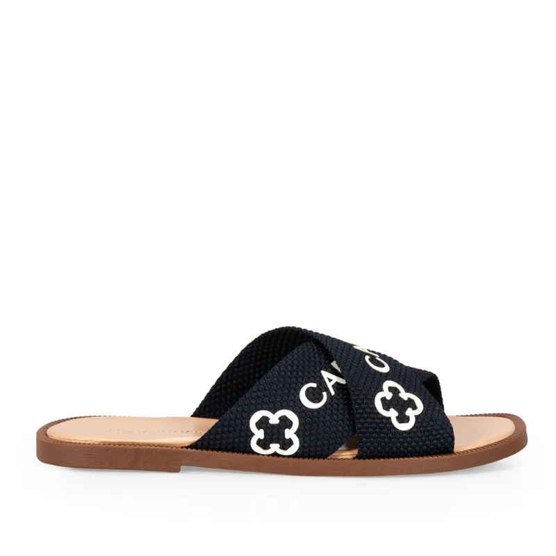 Chinelo Rasteiro Gorgurão Marinho Azzurro 35