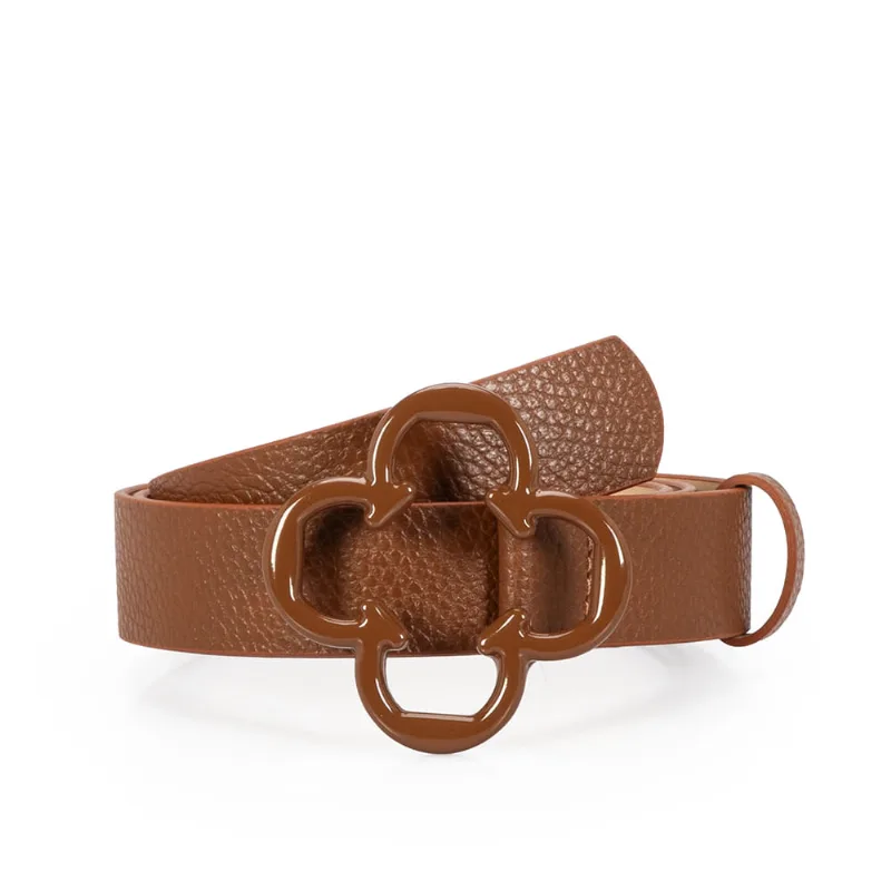 Cinto Feminino Couro Marrom Mogno 85