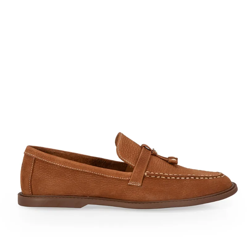 Loafer Mocassim Couro Nobuck Marrom 37
