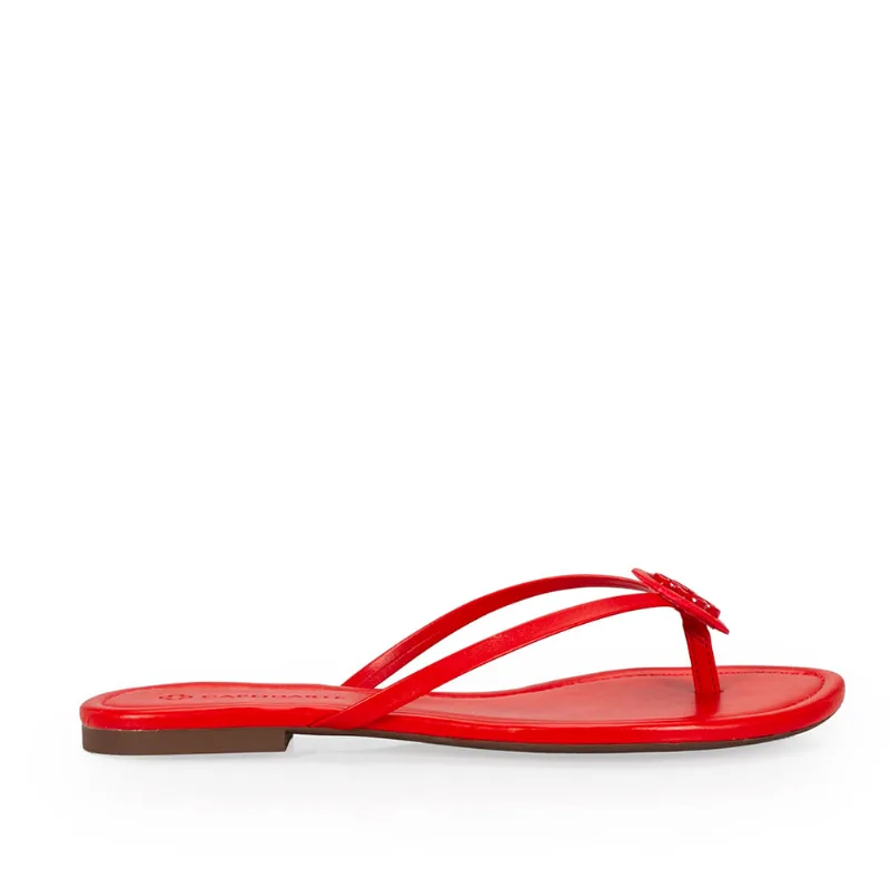 Chinelo Rasteiro Vermelho Papoula 39