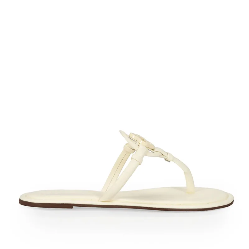 Chinelo Rasteiro Couro Amarelo Camomila 34 - CAPODARTE
