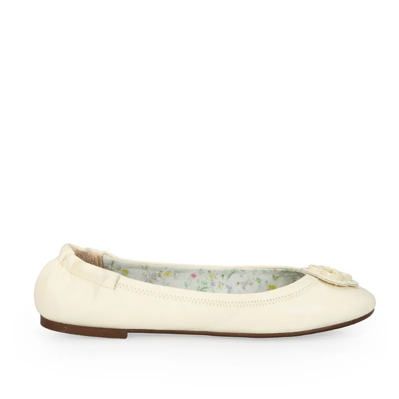 Sapatilha Catherine Ballerina Couro Camomila 39