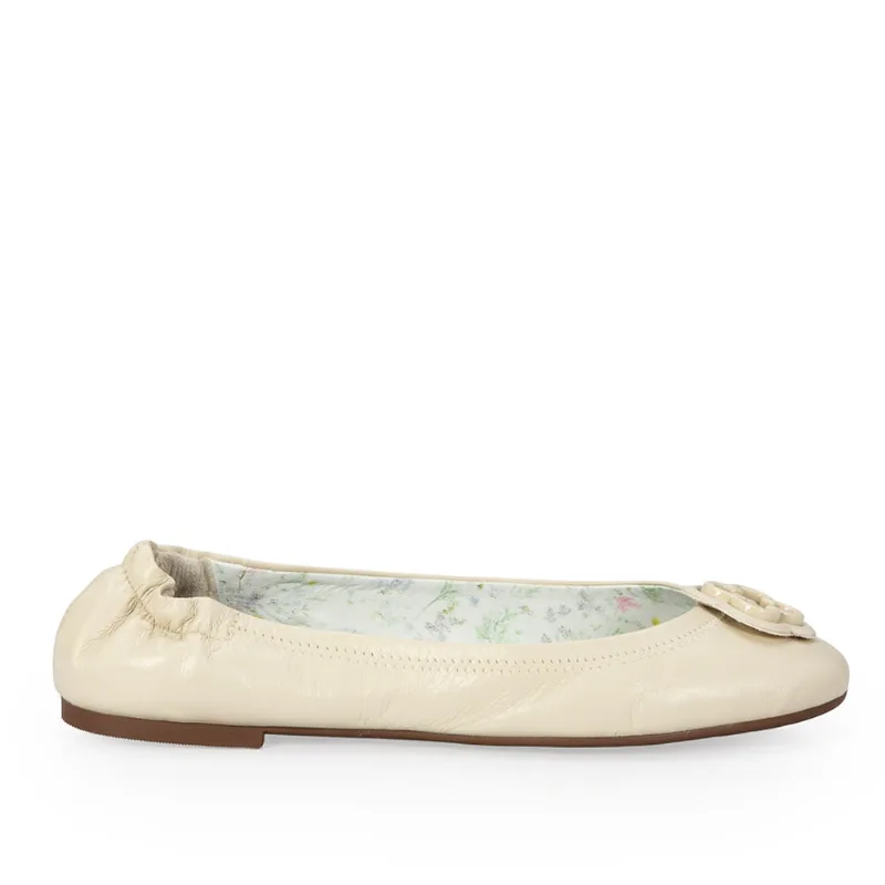 Sapatilha Catherine Ballerina Couro Marmore 37
