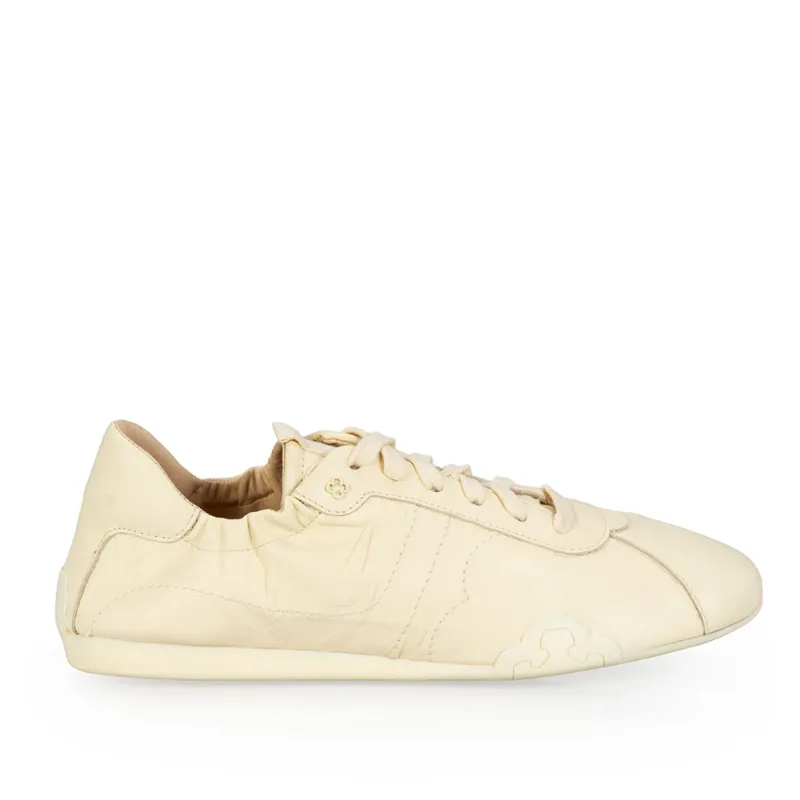 Tênis Ballerina Couro Amarelo Camomila 34