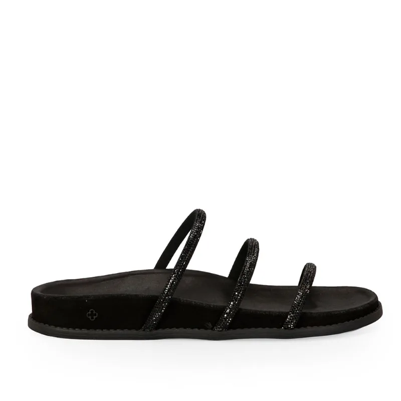 Papete Couro Nobuck Preto Brilhos 40