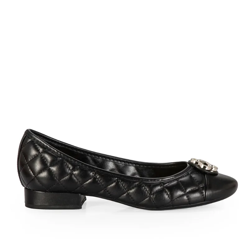 Scarpin Couro Matelassê Preto 36