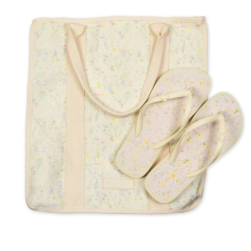 Chinelo de Dedo Amarelo Camomila + Bolsa Estampa Floral 37.38