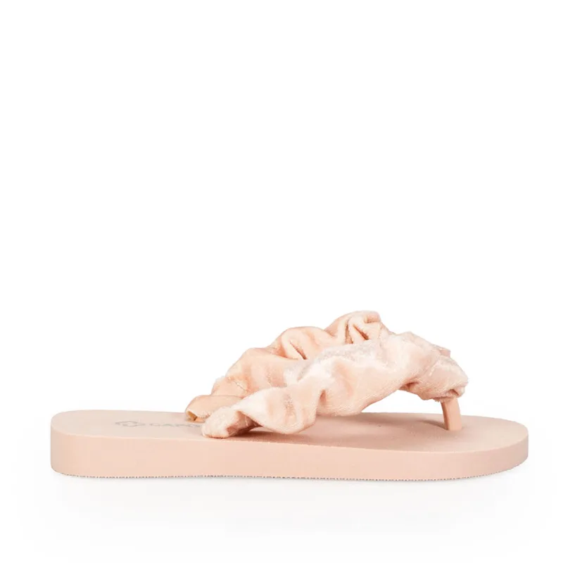 Chinelo Infantil Rosa Peônia Veludo 31.32