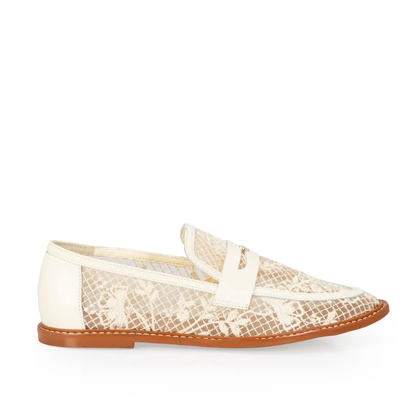 Loafer Mocassim Couro Tela Amarelo Camomila 33