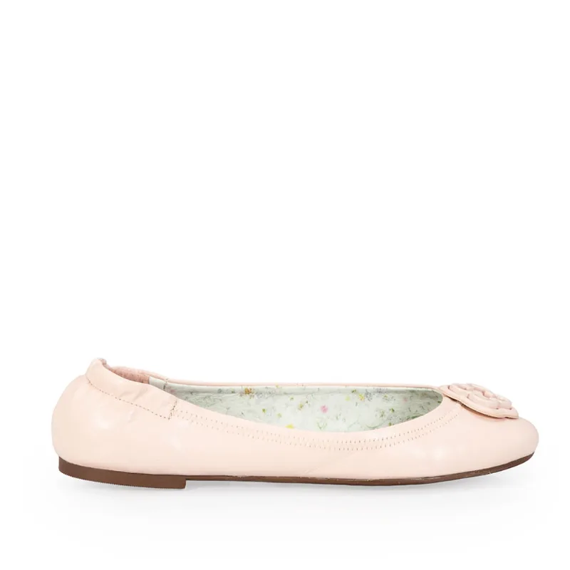 Sapatilha Catherine Ballerina Couro Rosa Peônia 40
