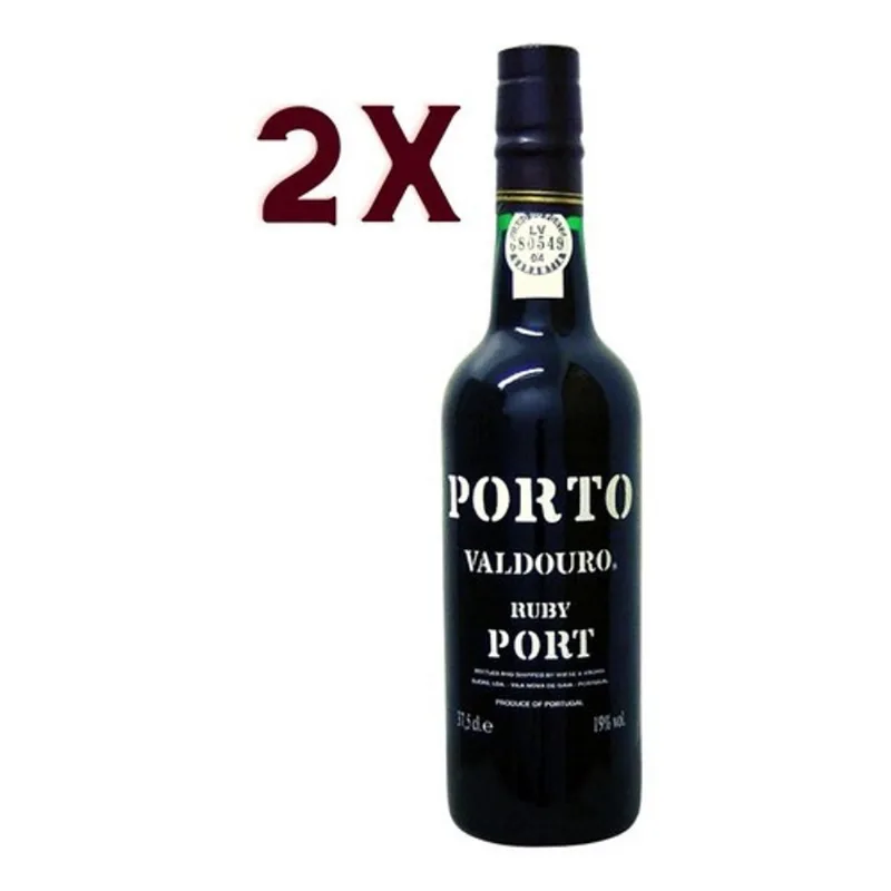 Combo 2x Vinho Do Porto Valdouro Ruby 375ml Tinto E Doce