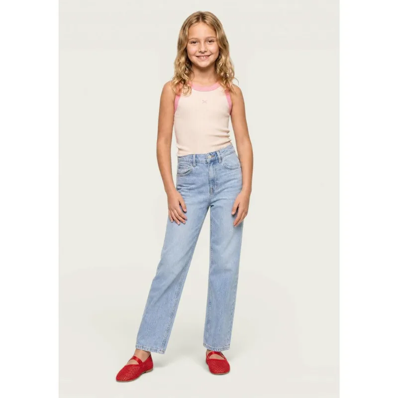 Calça Jeans Infantil Menina Skater Fit - Azul 002
