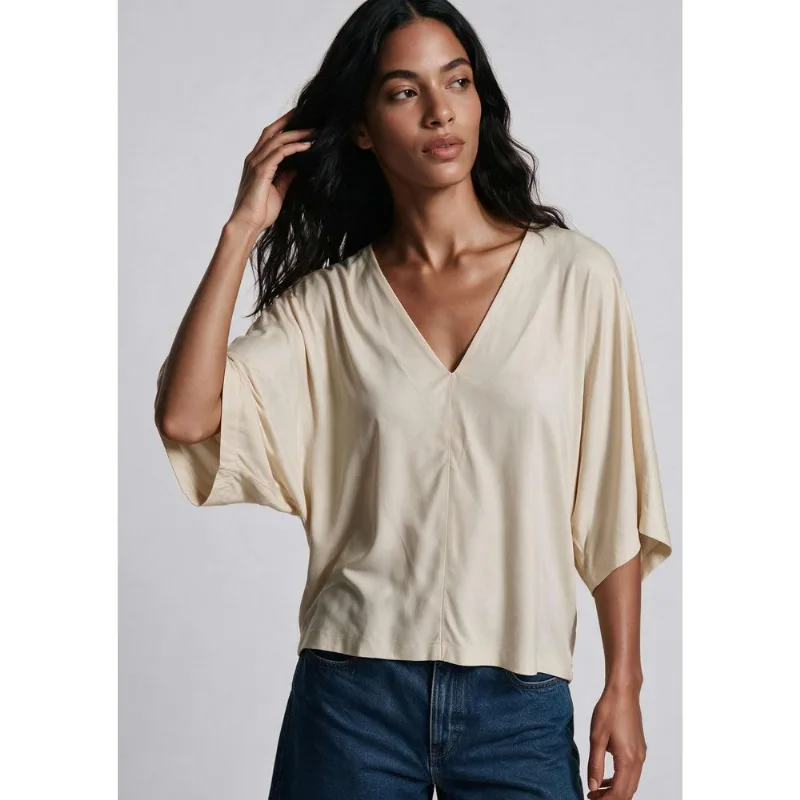 Blusa Feminina Manga Morcego - Creme M