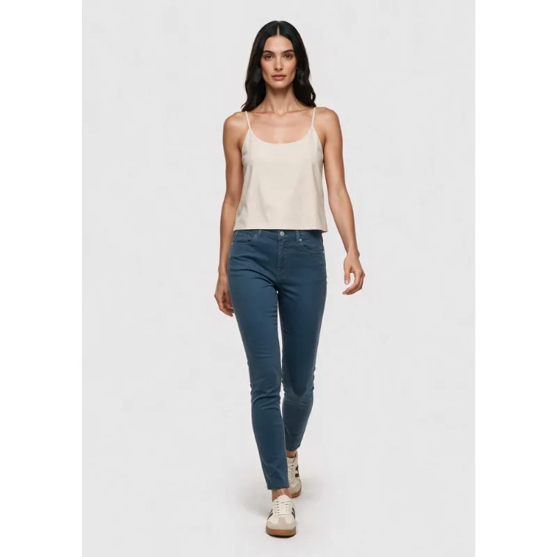 Calça Feminina Skinny Em Sarja - Azul 042