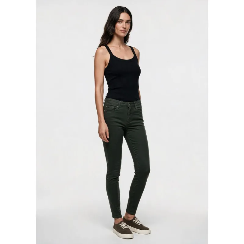 Calça Feminina Skinny Em Sarja - Verde 044