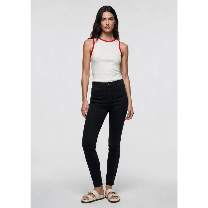 Calça Feminina Skinny Em Sarja - Preto 044