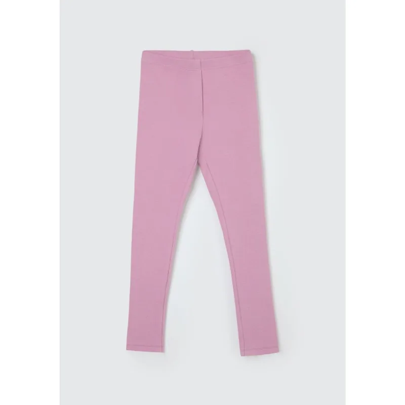 Calça Legging Básica Infantil Menina Em Ribana - Roxo 002