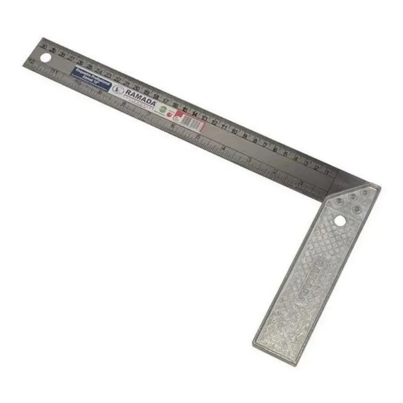5x Esquadro De Aluminio 12 Ramada 30cm